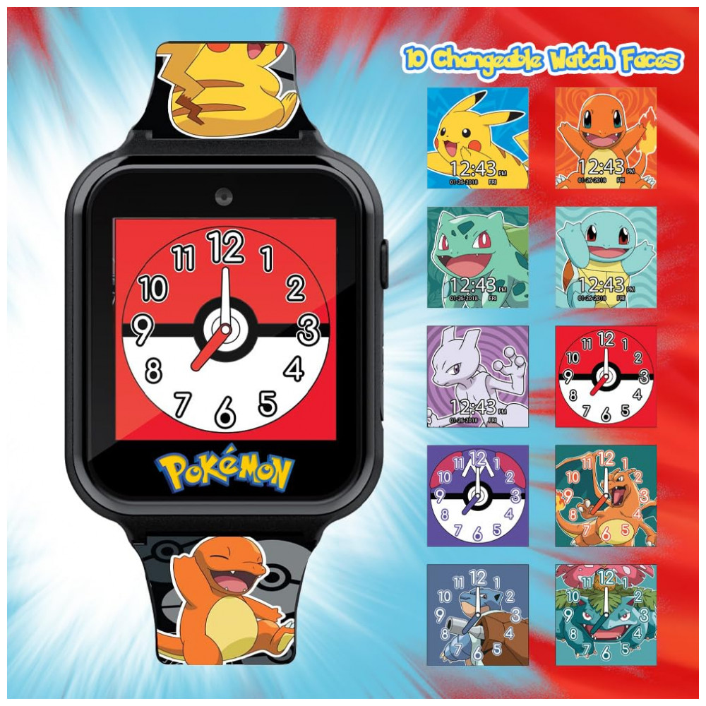 Relógio Smartwatch Infantil Pokémon Pikachu Interativo com Tela Touch Câmera e Pedômetro - Imagem 3