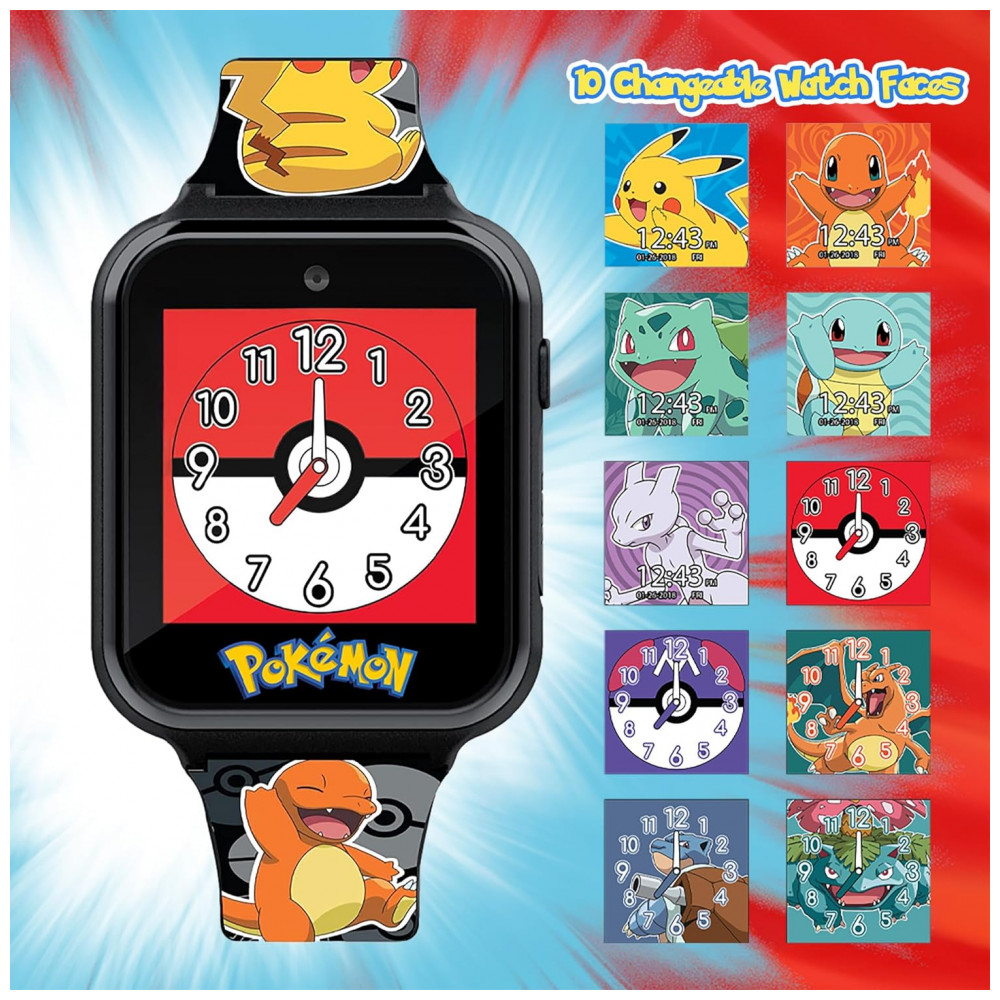Relógio Smartwatch Infantil Pokémon Pikachu Interativo com Tela Touch Câmera e Pedômetro - Imagem 5