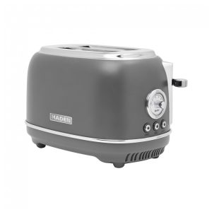 Torradeira HADEN Chelsea inox 2 fatias cinza e cromada com fenda larga e 6 níveis de tostagem 900W 110V