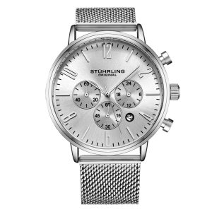 Relógio Masculino Stuhrling Monaco 3932 Quartzo 41mm Prata
