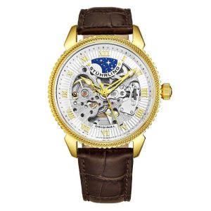 Relógio Masculino Stuhrling Special Reserve 3983 Automático 40mm Dourado