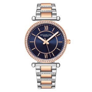Relgio Stuhrling C905 36mm Clssico em Azul Prata e Rosa