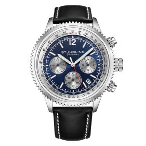 Relógio Masculino Stuhrling Monaco 4015 Automático 44mm Azul