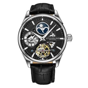 Relógio Masculino Stuhrling Reserve 3918 Automático 43mm Preto