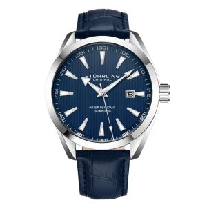 Relógio Masculino Stuhrling Forte 3953 Quartzo 42mm Azul