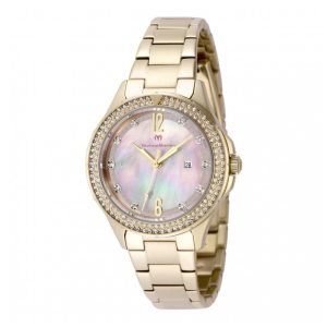Relógio Feminino TechnoMarine Luna Tides com Mostrador Madrepérola 33mm Dourado TM825003