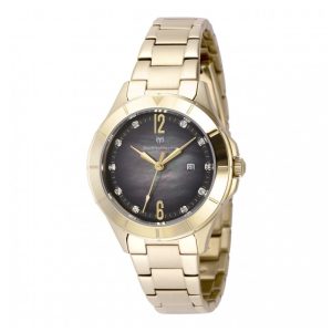 Relógio Feminino TechnoMarine Luna Tides com Mostrador Madrepérola 33mm Dourado TM826003