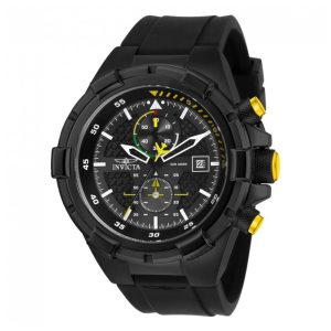 Relógio Masculino de Quartzo Aviator Invicta 28103 Preto e Amarelo