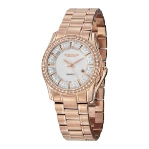 Relógio Feminino Stuhrling Calliope 910 Quartzo 34mm Ouro Rosa