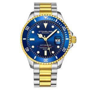 Relgio Suo Automtico Depthmaster 883 42mm Mostrador Azul Pulseira de Ao Inoxidvel Prateado e Fivela de Stuhrling.