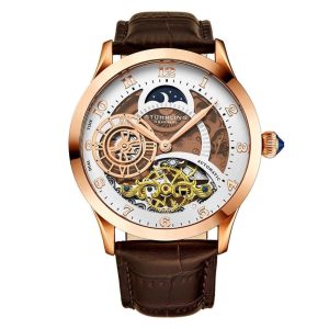 Relógio Masculino Stuhrling Radiant 925 Automático 44mm Marrom