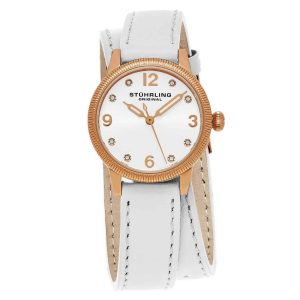 Relógio Feminino Stuhrling Vogue 646 Quartzo 31mm Branco Clássico