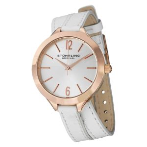 Relógio Feminino Stuhrling Sport 568 Quartzo 38mm Branco Clássico