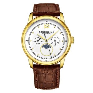 Relógio Masculino Stuhrling Celestia 898 Quartzo 39mm Marrom