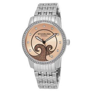 Relógio Feminino Stuhrling Coronet 569 Quartzo 37mm Prata Clássico