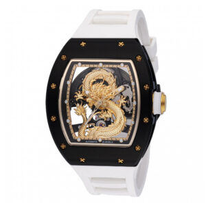 Relógio Masculino Automático Invicta S1 Rally Dragon com Mostrador Esqueleto 41mm Branco 49013