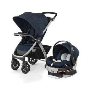 Carrinho de Bebê 3 em 1 com Cadeira para Carro KeyFit 30 Chicco Bravo Azul