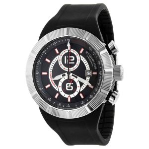 Cronógrafo Stuhrling Florio 256 com 50mm de diâmetro e pulseira 332B613.
