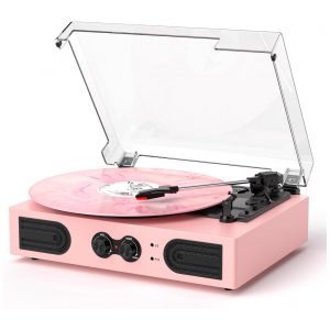 Toca-Discos de Vinil com Alto-Falantes Integrados e Controle de Graves e Agudos - DANFI AUDIO DF