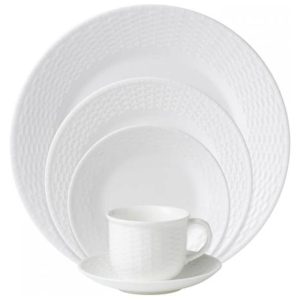 Conjunto de Aparelho de Jantar em Alta Qualidade e Elegância com 5 Peças e Material de Porcelana Wedgwood Branco