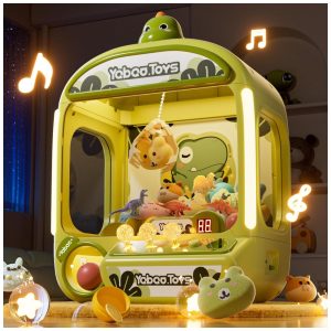 Máquina de Garra Infantil ORANGE OCEAN Estilo Dinossauro com Luzes e Som – 60 Peças Brinquedo Arcade Grande para Crianças 3 a 8 Anos