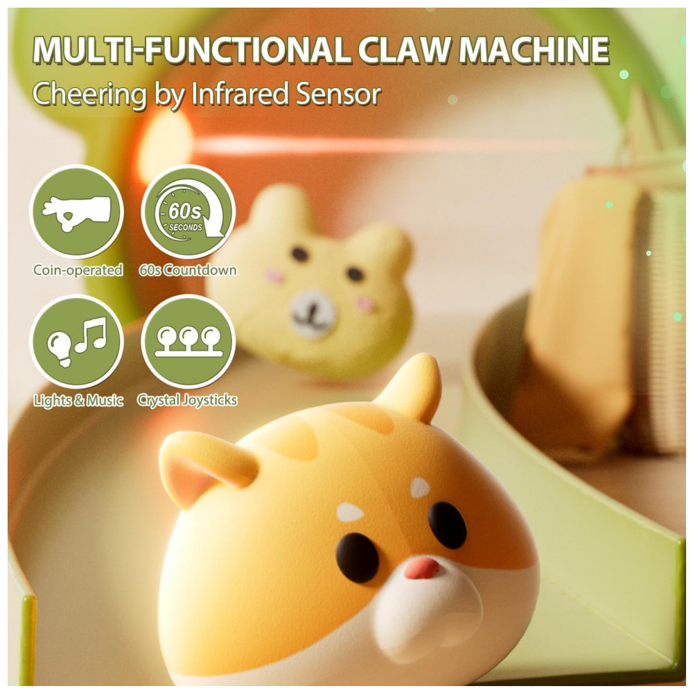 Máquina de Garra Infantil ORANGE OCEAN Estilo Dinossauro com Luzes e Som – 60 Peças, Brinquedo Arcade Grande para Crianças 3 a 8 Anos - Imagem 2