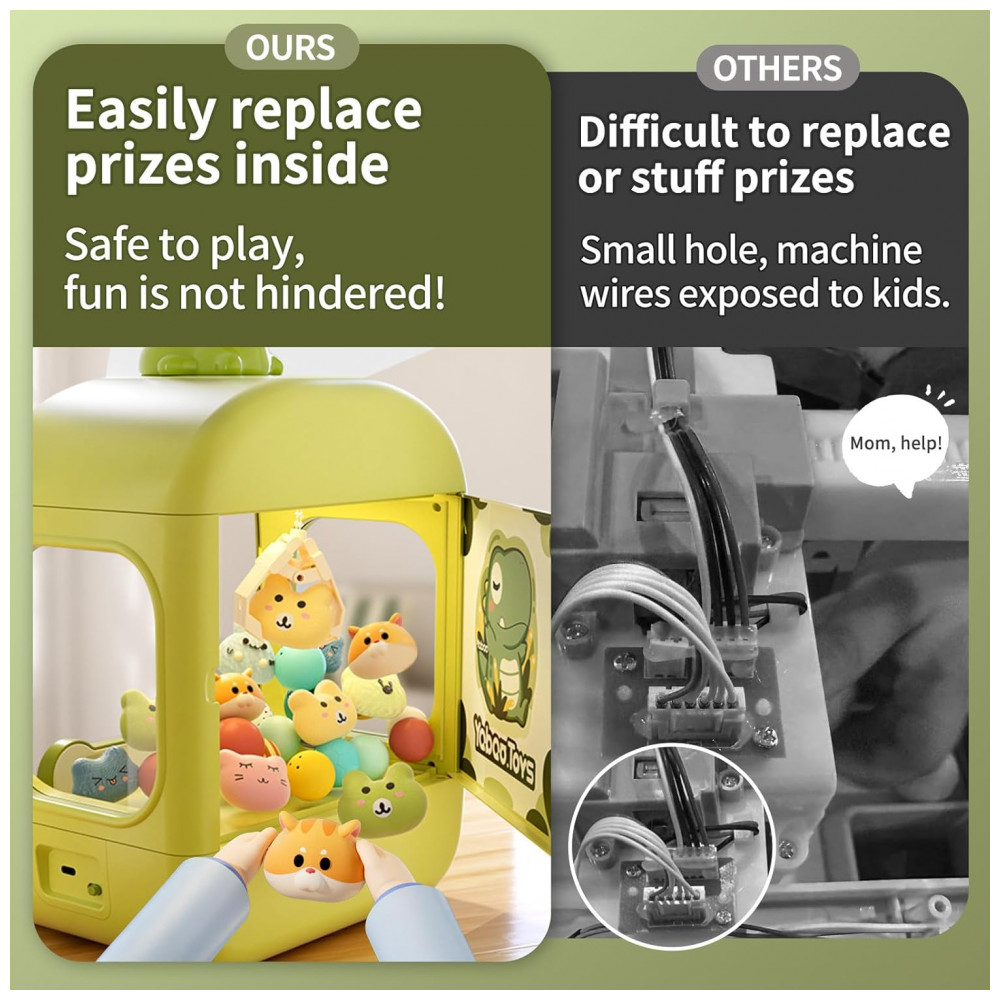 Máquina de Garra Infantil ORANGE OCEAN Estilo Dinossauro com Luzes e Som – 60 Peças, Brinquedo Arcade Grande para Crianças 3 a 8 Anos - Imagem 5