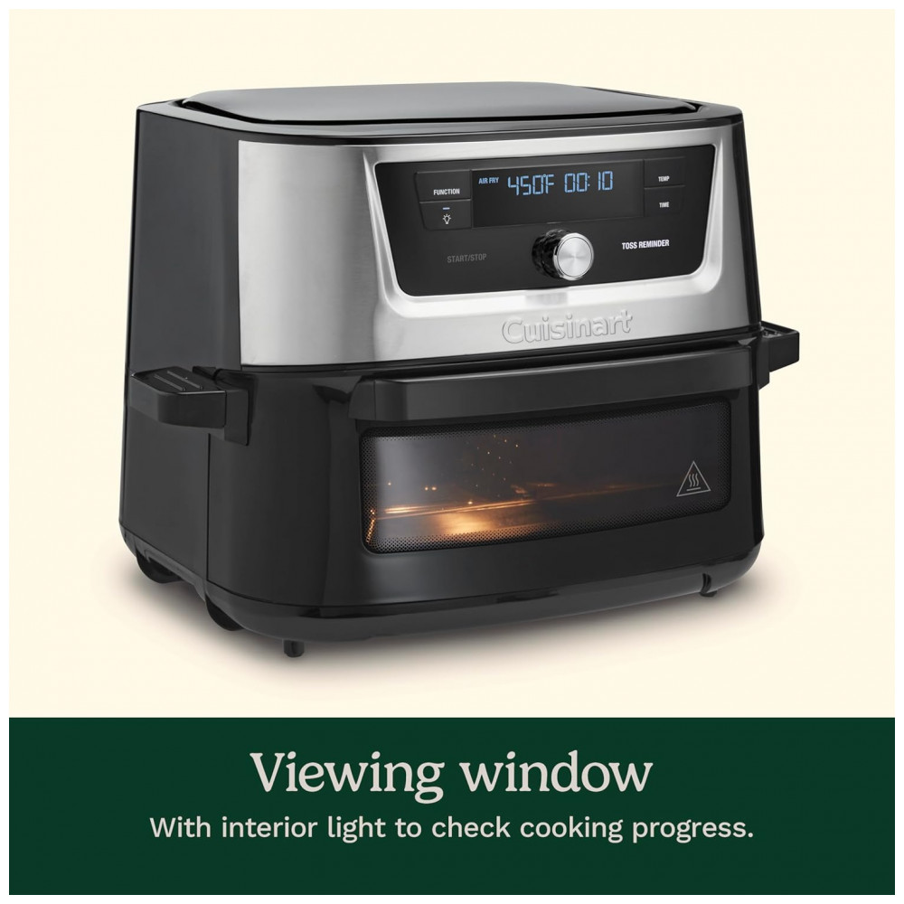 Fritadeira de Ar Cuisinart, Forno de 9 Litros com Cesto de Aço Inoxidável e 6 Programas para Assar, Cozinhar, Grelhar, Fritar, - Imagem 5