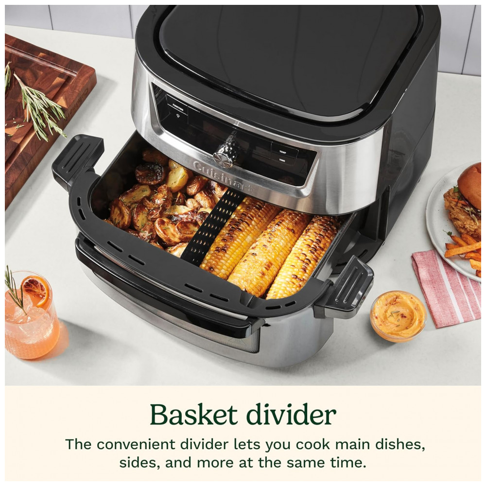 Fritadeira de Ar Cuisinart, Forno de 9 Litros com Cesto de Aço Inoxidável e 6 Programas para Assar, Cozinhar, Grelhar, Fritar, - Imagem 6