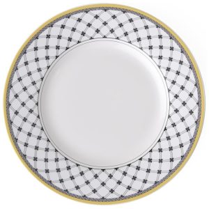 Prato para Salada de 22 cm Mais Elegância em Sua Mesa com Formato Redondo e Material de Porcelana Premium Villeroy Boch Branco Cinza e Amarelo