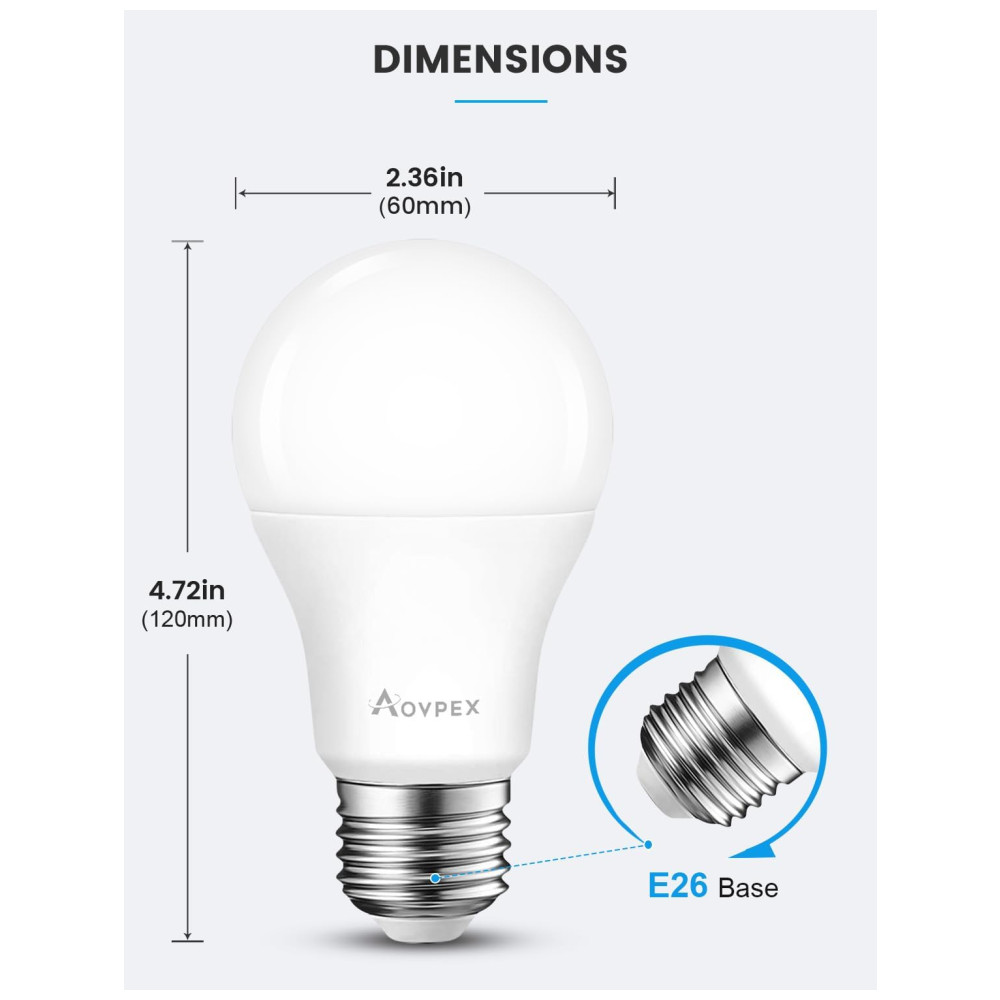 Aovpex Lâmpada LED Sensor de Movimento 13W Branco Frio 2700K 2 Un - Imagem 7