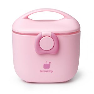 Dispenser Fórmula Bebê Termichy Rosa Claro Portátil com Alça e Colher 250g