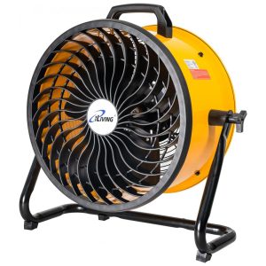 Ventilador iLiving ILG8TF16-DC Amarelo 397 cm 3 Velocidades Baixo Ruído 2687 CFM Motor 162W Portátil Piso/Parede Voltagem 110V