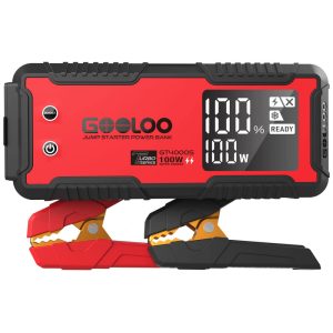 Jump Starter GOOLOO GT4000S 4000A Pico Recarga 100W Dupla Bidirecional Motores Gasolina 12.0L Diesel 10.0L 12V