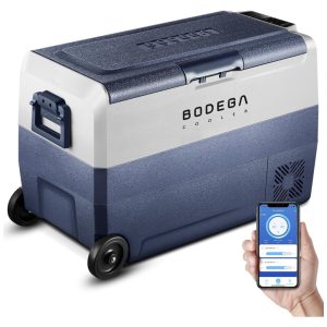 BODEGA Mini Geladeira Automotiva Portátil DC 12 24V AC 110 220V 50L c Controle de Aplicativo