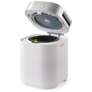 Composteira Elétrica de Cozinha 4L para Ambientes Internos e Externos com 3 Modos Higienizador de Luz UV-C de Limpeza Automática110V OCTOEN Branca