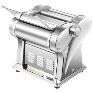 Máquina de Fazer Massa Elétrica Comercial Rolo de Massa Elétrico 6 Velocidades Espessura Ajustável Ideal para Fazer Massas e Noodles em CasaWBGANG