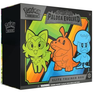 Elite Trainer Box Pokémon TCG Scarlet & Violet Paldea Evolved com 9 Boosters e Carta Promo Pikachu