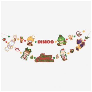 Pop Mart Over0 Gift DIMOO Letters - Banner de Parede Natalino com Boneco de Neve