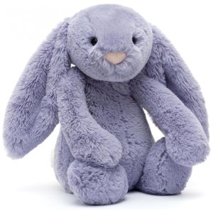 Pelúcia Jellycat Bashful Viola Bunny Médio 31 centímetros Coelho Brinquedo de Pelúcia Clássico Presente Infantil
