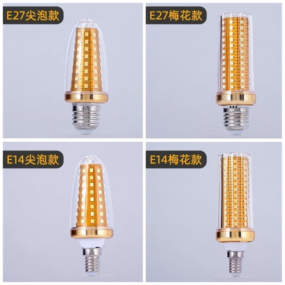 YSJX Lights Pack 20 Lâmpadas LED Corn E27/E14 18W 8500LM Luz Quente Tricolor para Casa, Pendentes e Iluminação Residencial Econômica,Generic - Imagem 6