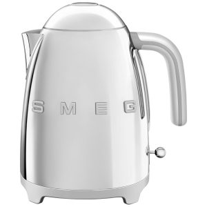 Chaleira Elétrica Retrô anos 50 1.7L 1500W Aço Inoxidável Escovado SMEG KLF03SSUS Prateado