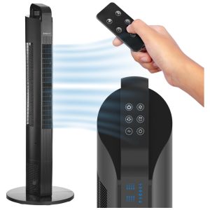 Ventilador de Torre Oscilante 3 Velocidades Portátil com Controle Remoto Silencioso para Quarto com Timer 7.5H Nexair