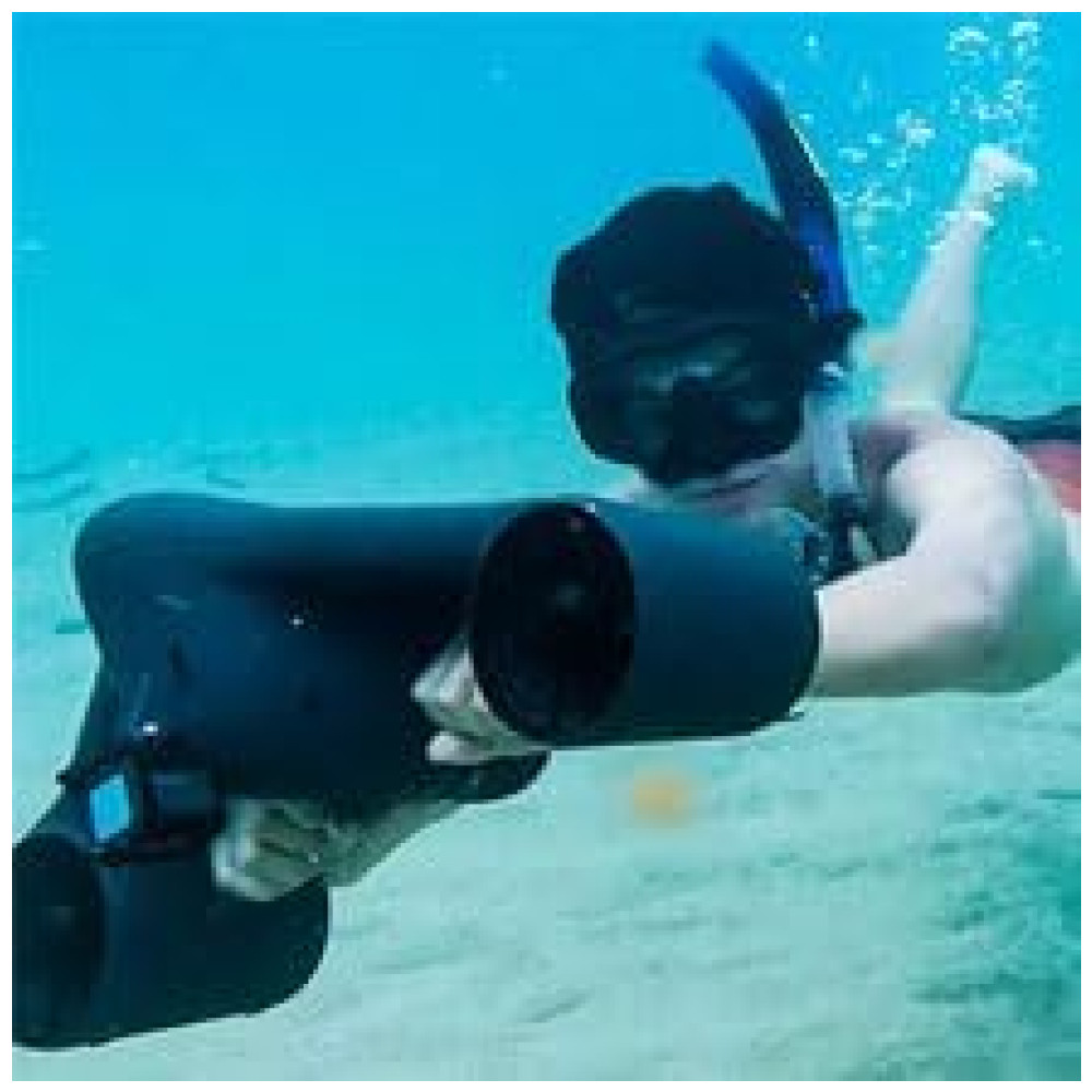 Scooter Subaquática Propulsor de Mergulho com Dupla Hélice e Suporte para Go Pro G Geneinno Laranja - Imagem 2