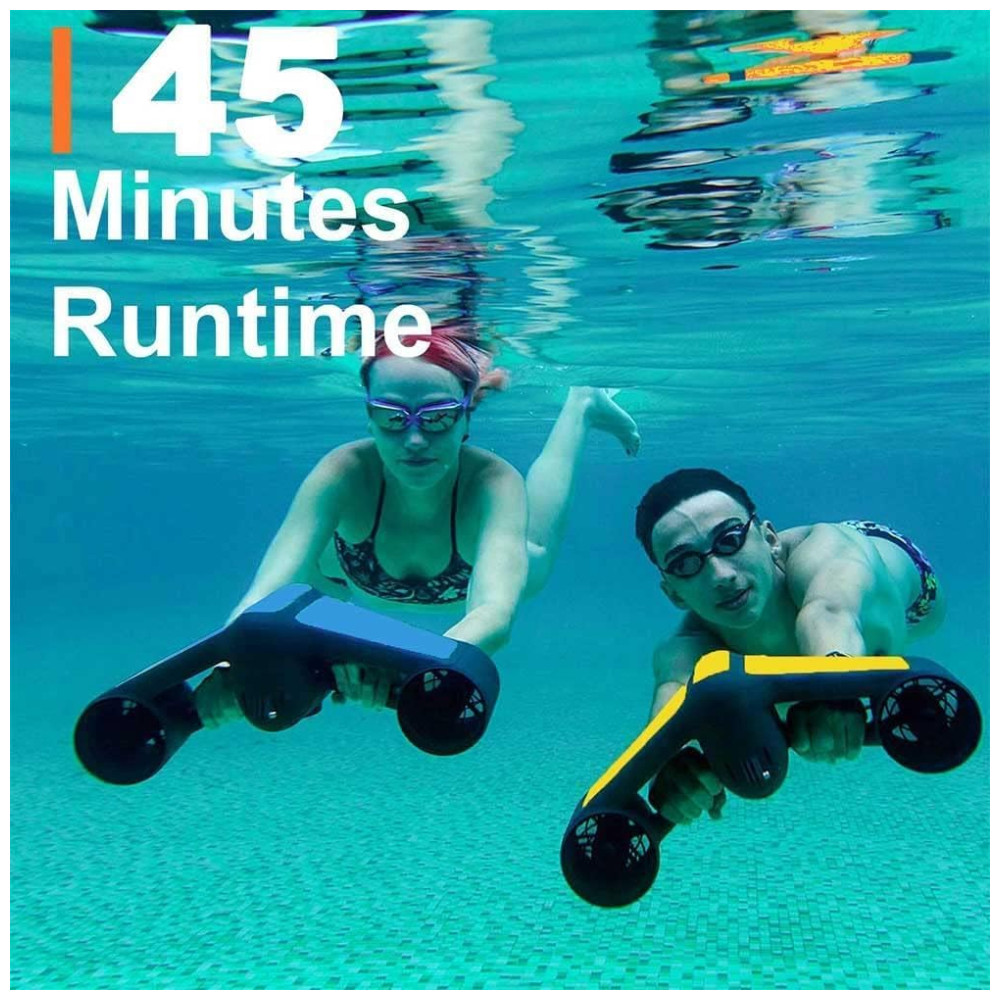 Scooter Subaquática Propulsor de Mergulho com Dupla Hélice e Suporte para Go Pro G Geneinno Laranja - Imagem 4