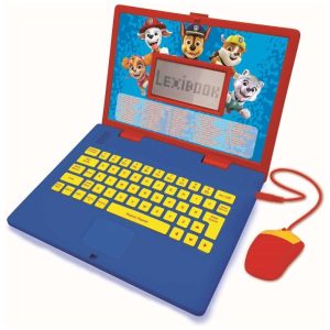 Laptop Educativo Bilíngue Espanhol e Inglês com 124 Atividades para Crianças Lexibook Vermelho e Azul