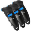 JUSTTOP Conjunto de 3 Medidores Digitais de Pressão de Pneus, 150PSI, 4 Configurações para Carros, Caminhões e Bicicletas, Tela LCD Iluminada