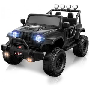 Carro Elétrico Infantil 2 Lugares 24V 4 Motores 200W Controle Remoto Suspensão CIYOMY Preto