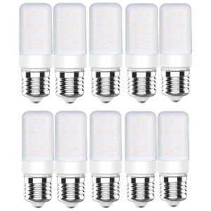 Kit 10 Lâmpadas LED Vela Milho 12W E27 Luz Quente 220V Econômicas para Iluminação Comercial, Residencial e Expositores, Alta Durabilidade, YNiuniunnq