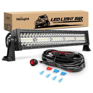 Barra LED Off Road a Prova dÁgua para Picapes e Caminhões 480W 30V Nilight Preto